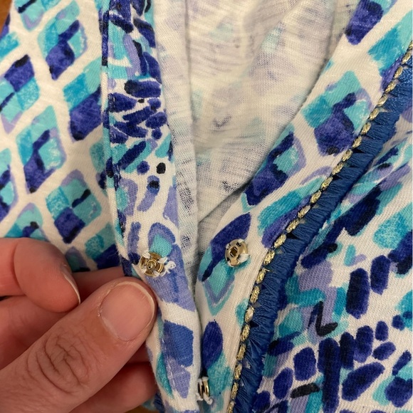 Lilly Pulitzer Cotton Tunic Mini Dress Cover Up XS - Picture 5 of 5